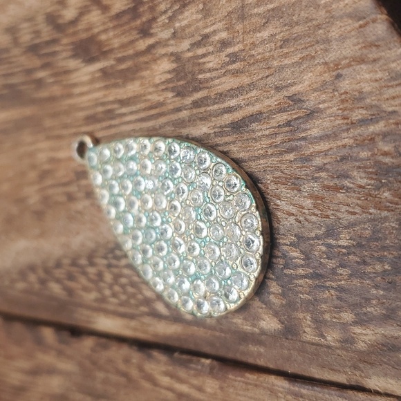 Stunning crystal tear‎ drop pendant vintage - Picture 2 of 2